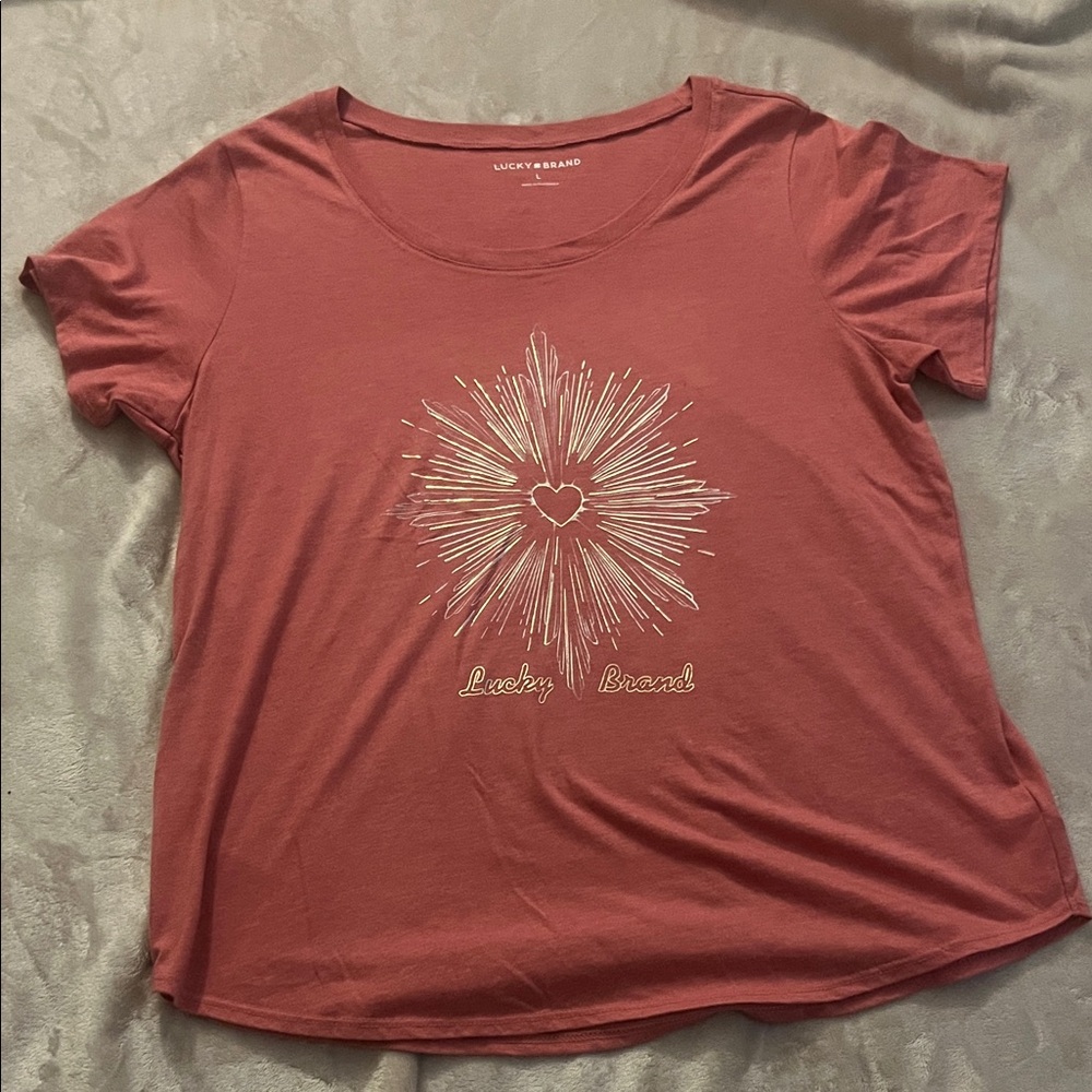 Lucky Brand Women's Rust Graphic Tee